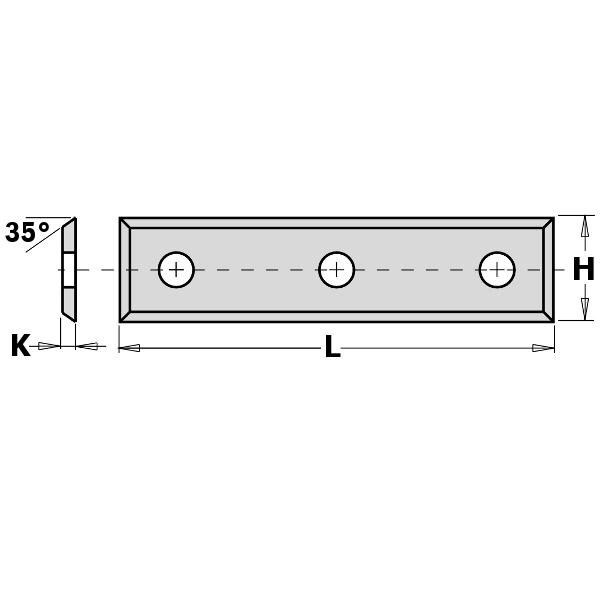 Høvelkniv CMT 790.500.09; 49,5x9x1,5 mm; HWM; 1 stk