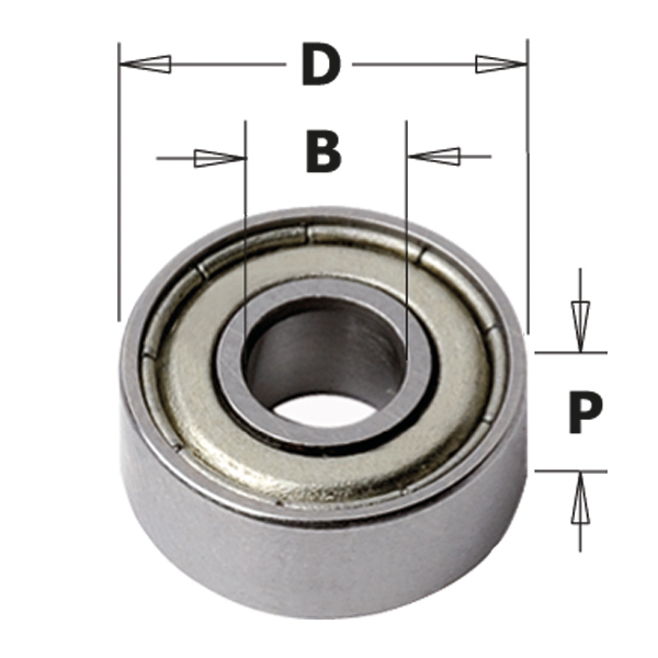 Kullager CMT 791.036.00; 24x8x8 mm
