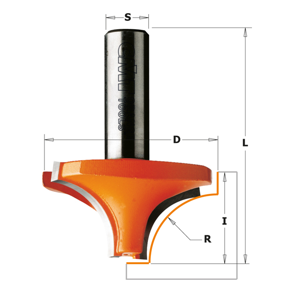 Avrundingsfres CMT 827.560.11; S=12,7 mm D=50,8 mm