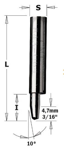 Fasfres CMT; S=1/4''; D=6,35 mm