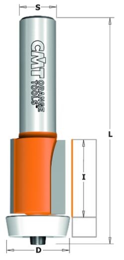 Kopierfres CMT; S=1/2''; D=22 mm; med kulelager