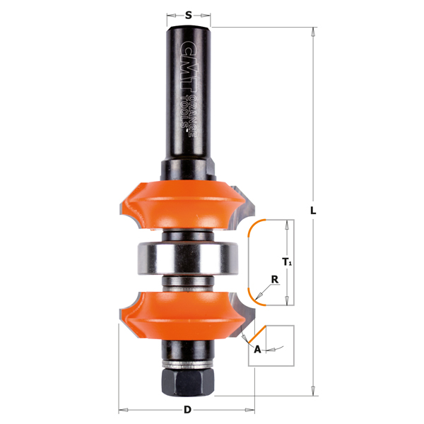 Avrundingsfres CMT; S=12 mm; D=38 mm