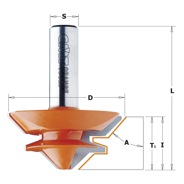 Fresestål CMT; S=12 mm; D=70 mm