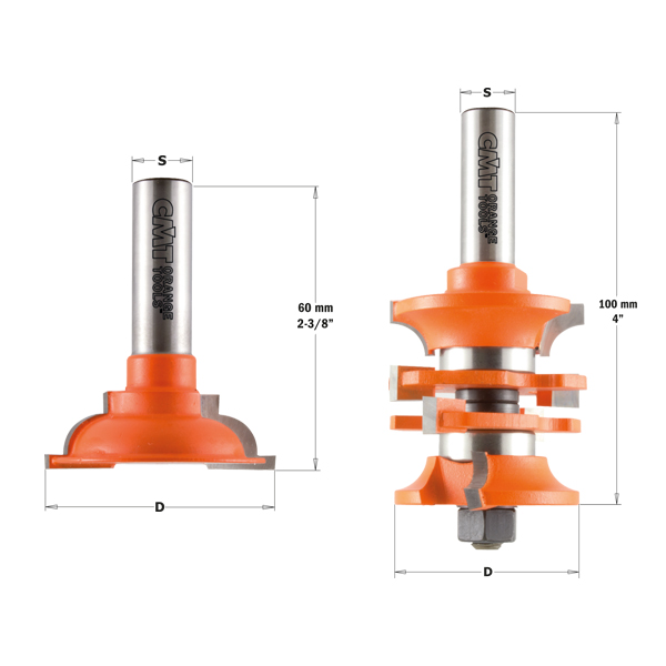 Freseborsett CMT 955.806.11; 48/44,5 mm; 2 stk