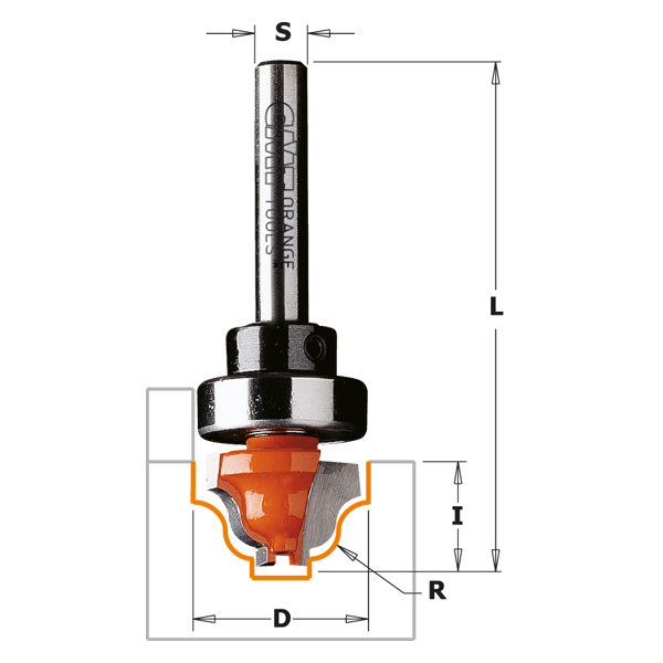 Profilfres CMT 965.702.11B; 28,6/14,3 mm med kulelager