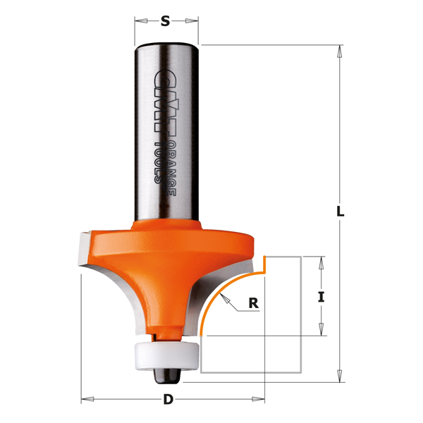 Avrundingsfres CMT 980.501.11; 19,05/12,7 mm