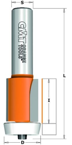 Kopierfres CMT; S=12 mm; D=22 mm; med kulelager