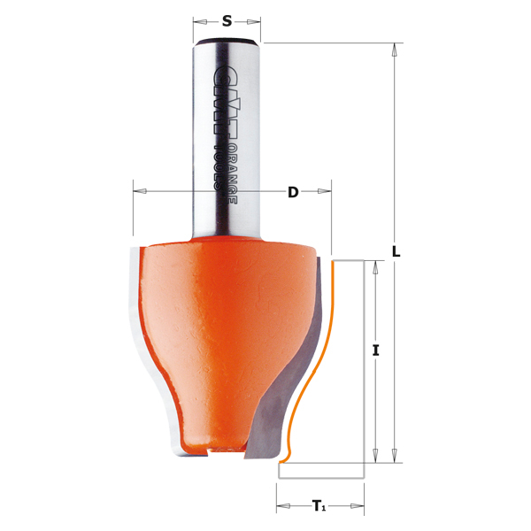 Avrundingsfreser CMT; S=12 mm; D=38 mm