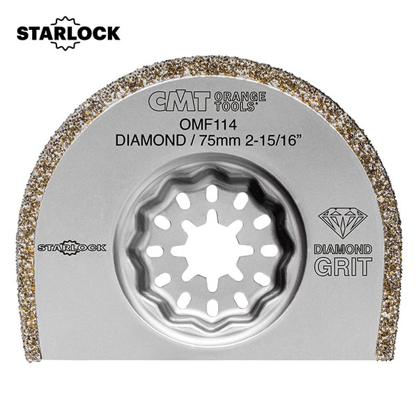 Halvrund diamantskive CMT OMF114 Extra-Long Life Ø75 mm; 1 stk
