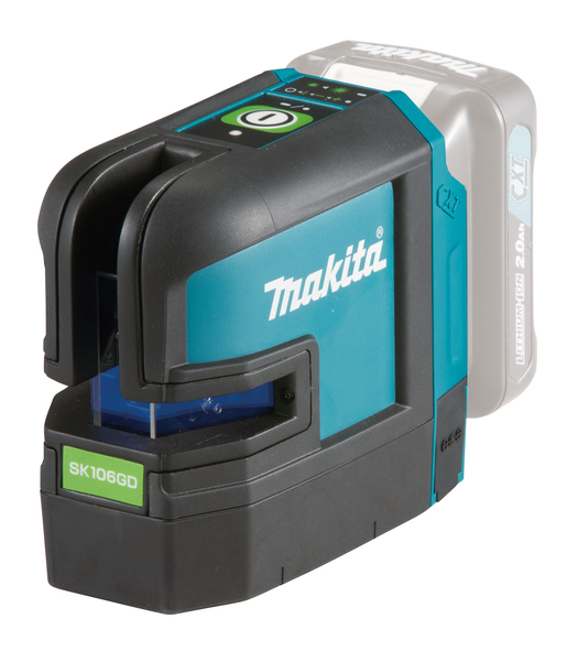 Krysslaser  Makita SK106GDZ; 12 V grønn (uten batteri og lader)