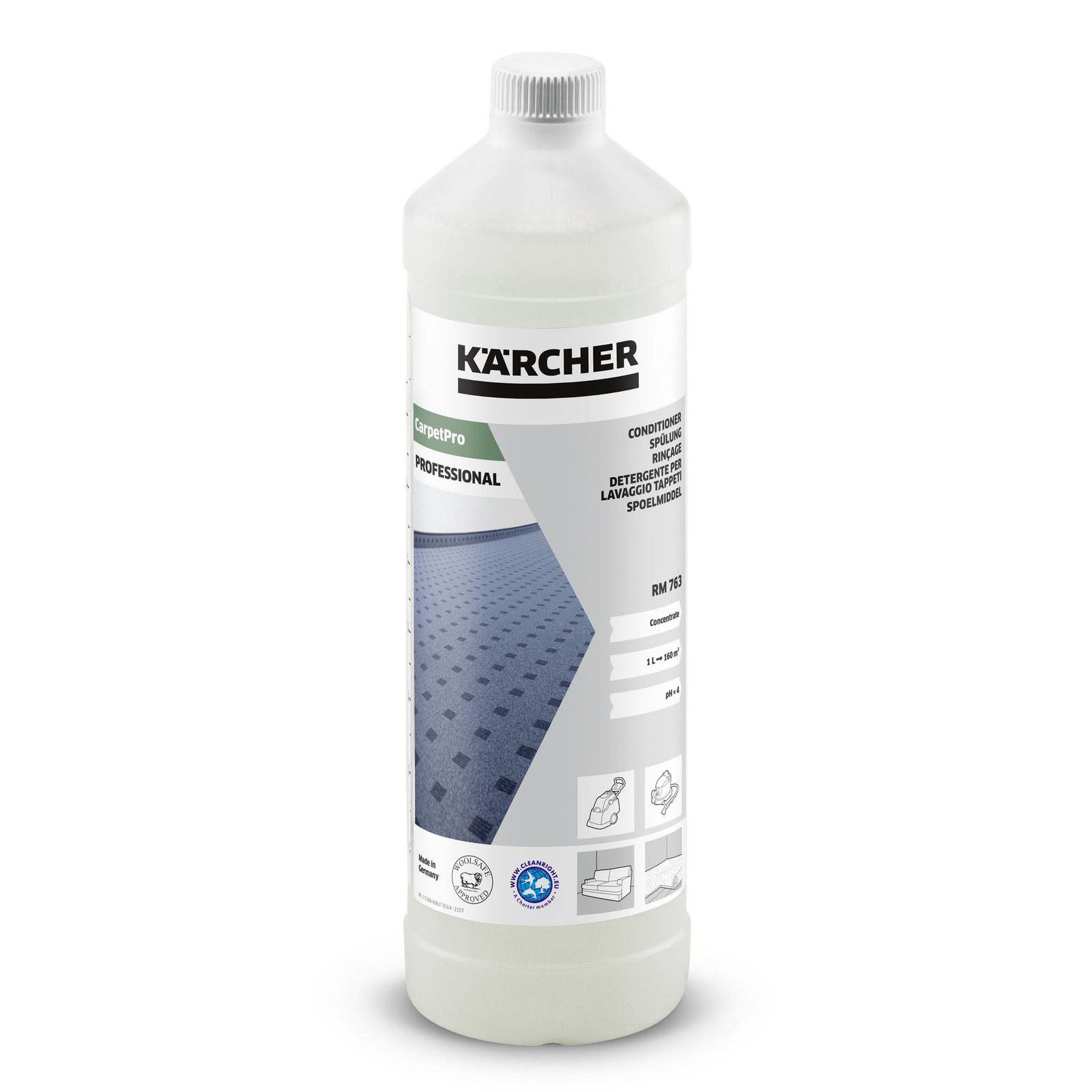 Rengjøringsmiddel for tepper Karcher RM 763; 1 l