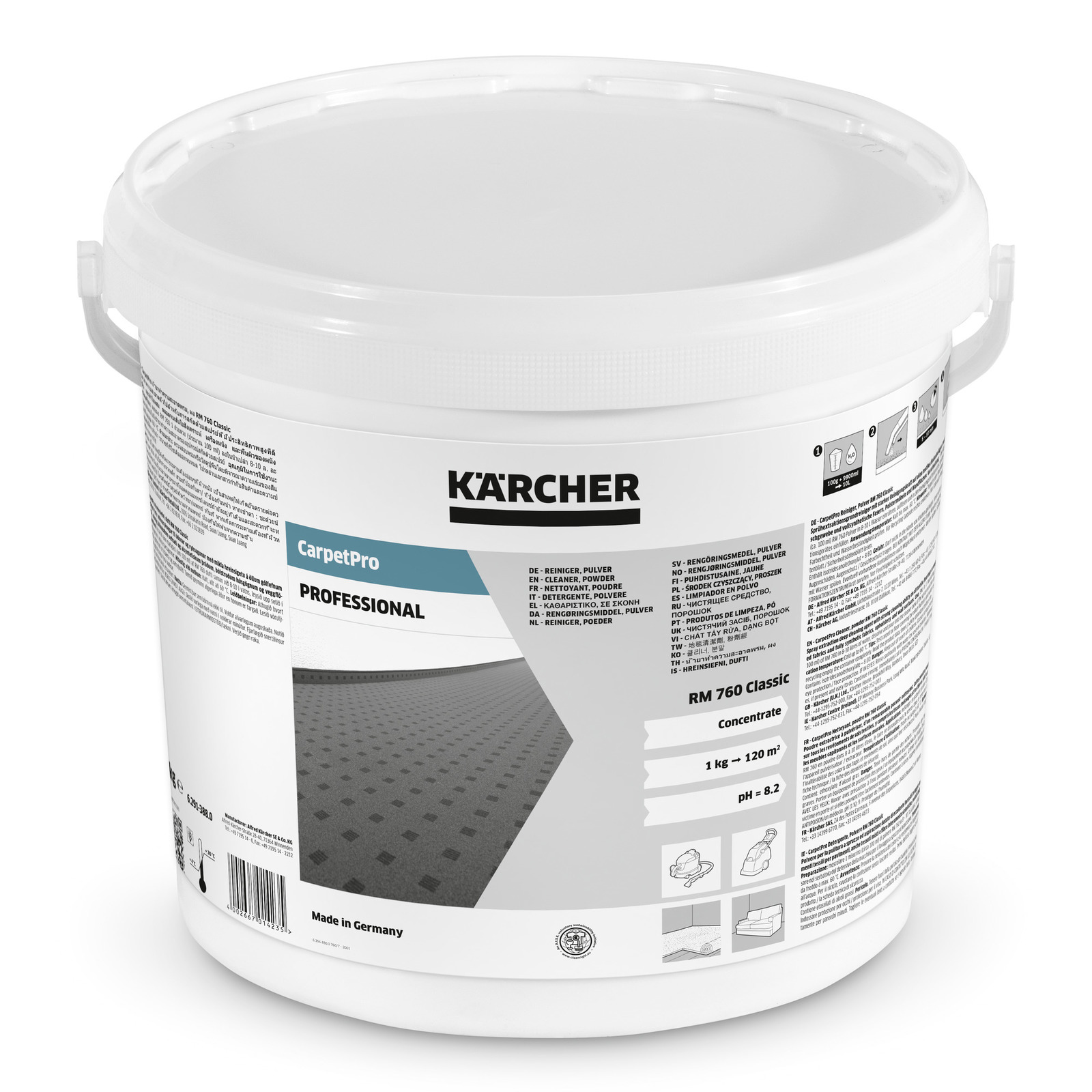 Rengjøringsmiddel for tepper Karcher 760 Class; 10 kg