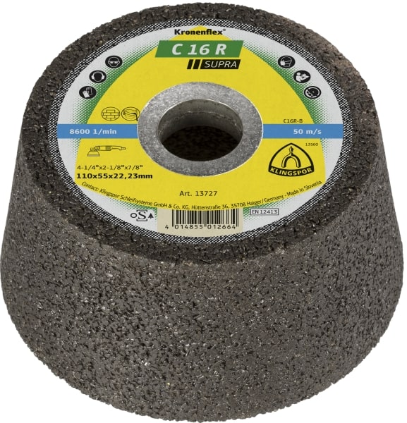 Slipekopp Klingspor C 16 R Supra; 110x55x22,23 mm; 6 stk