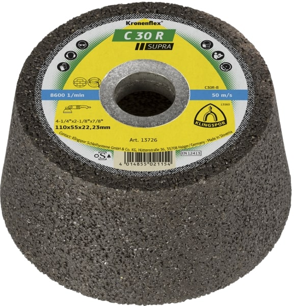 Slipekopp Klingspor C 30 R Supra; 110x55x22,23 mm; 6 stk