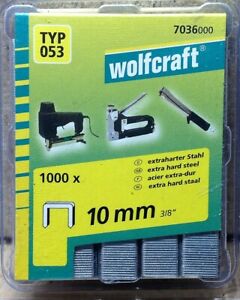 Stifter Wolfcraft; 10 mm; 1000 stk; type 53; stål