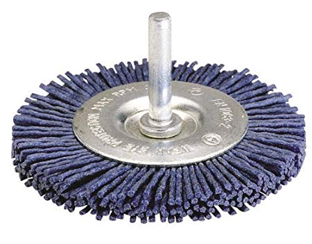 Skivebørste nylontråd Wolfcraft; 100x10 mm; HEX 1/4'' skånsom