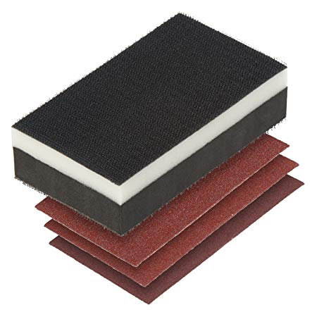 Poleringssvamp Wolfcraft; 125x70x35 mm; P60/80/120
