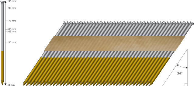 Dykkert HiKOKI VGRCC HDG; 34°; 2,8x63 mm; 2000 stk