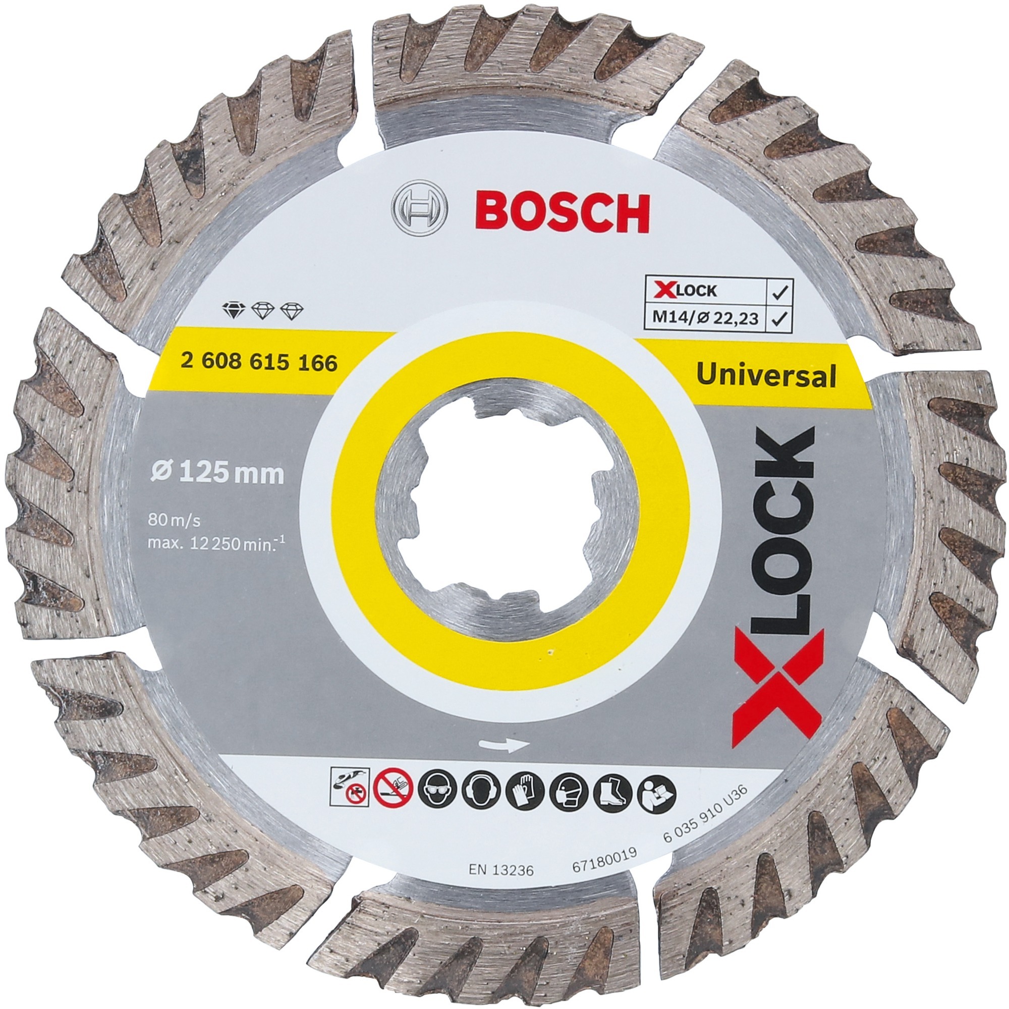Diamantkappeskive Bosch XLOCK Standard fUniversal; 125 mm