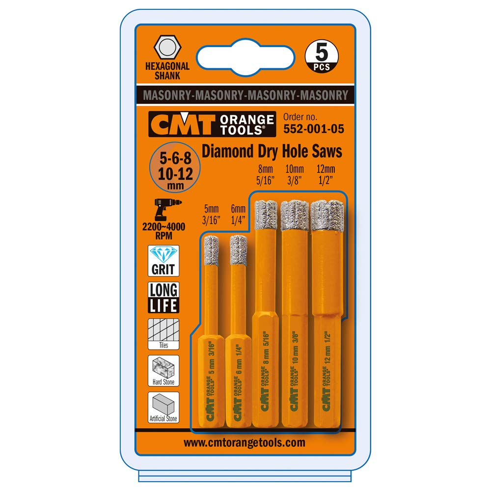 Diamantborsett CMT 552-001-05; 5 stk
