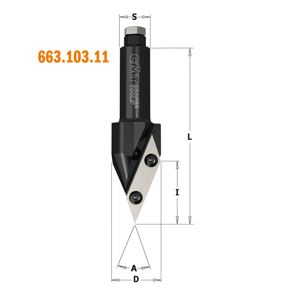 V-notfres CMT 663.103.11; S=20 mm; D=34 mm