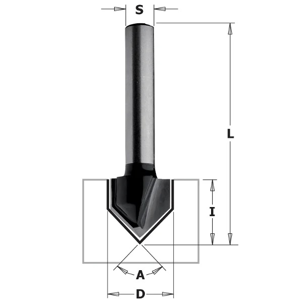 V-notfres CMT Contractor K915-127; S=8 mm; D=12,7 mm