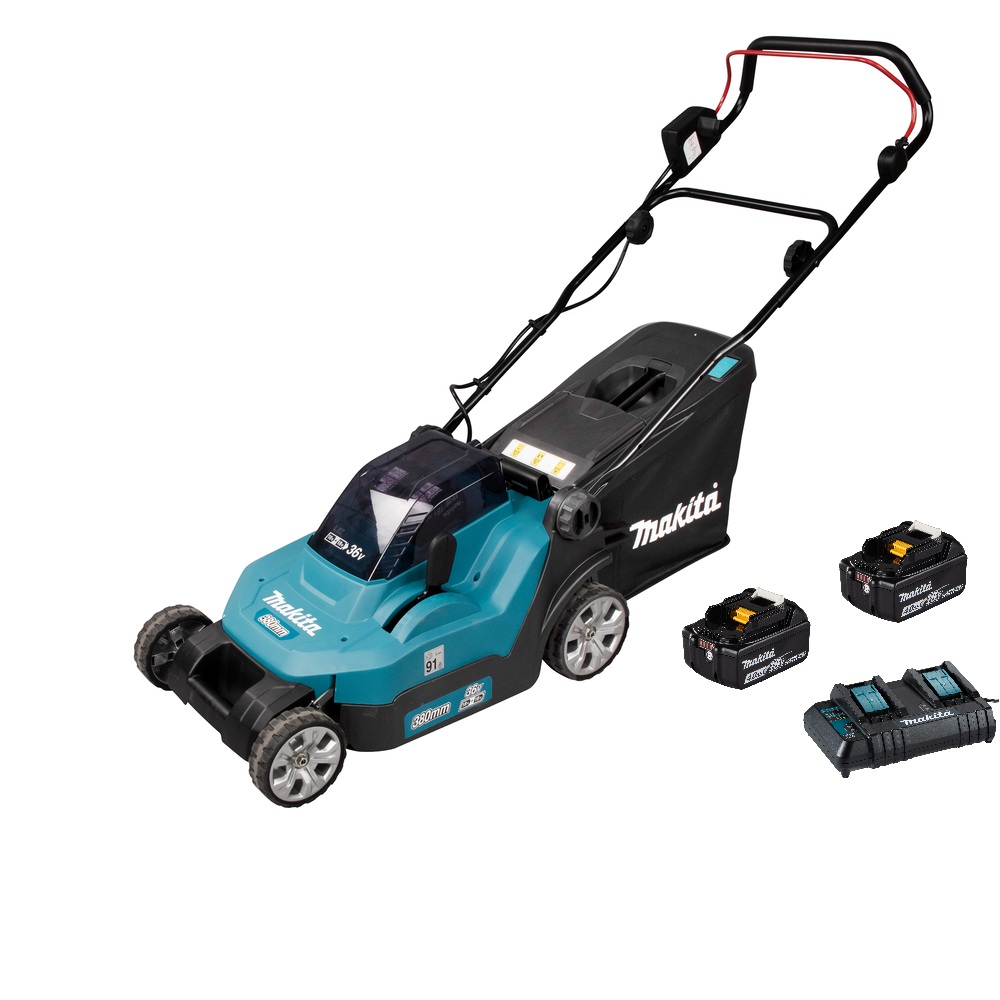 Gressklipper Makita DLM382CM2; 2x18 V; 2x4,0 Ah batt.