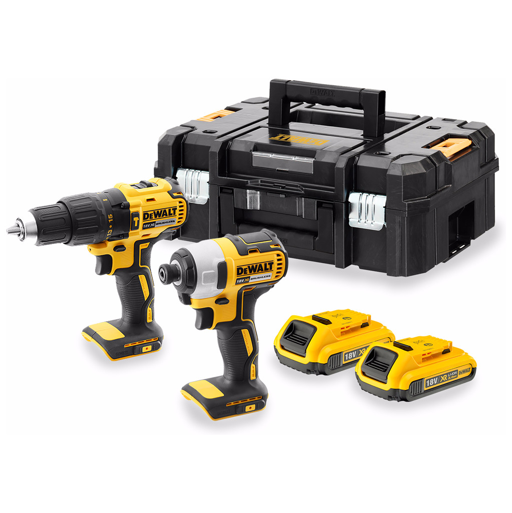 Verktøysett DeWalt (DCD778 + DCF787); 18 V; 2x2,0 Ah batt.