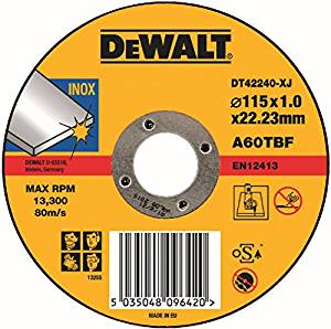Abrasiv kappeskive DeWalt DT42240Z; 115x1,2 mm
