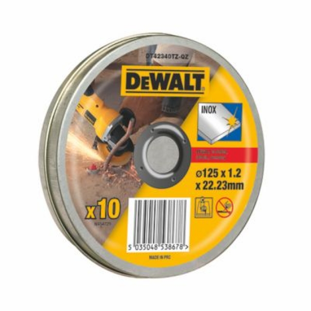 Abrasiv kappeskive DeWalt DT42340TZ; 125x1,2 mm; 10 stk