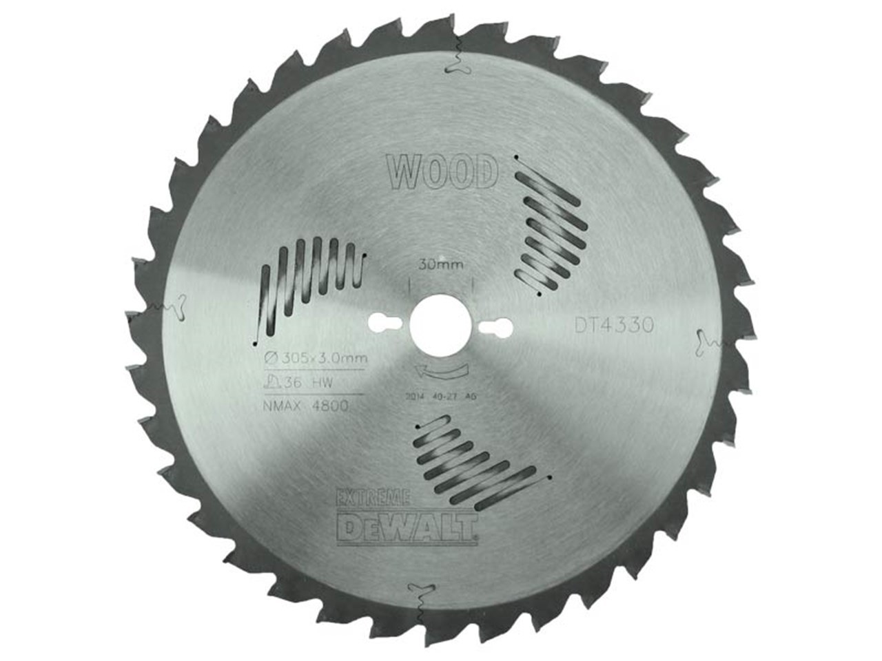 Kappeskive DeWalt; 305x3x30,0 mm; Z36; -5°
