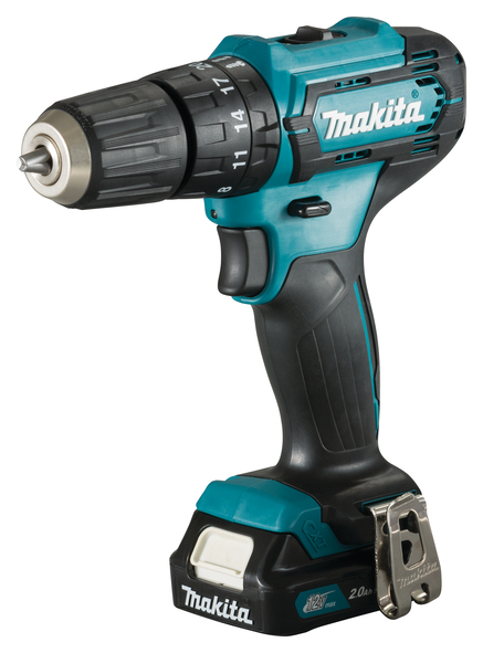 Slagskrutrekker / bor Makita HP333DWAE; 12 V; 2x2,0 Ah batt.