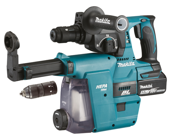 Batteridrevet borhammer Makita DHR243RTJW; 2,0 J; SDS-plus; 18 V; 2x5,0 Ah batt.