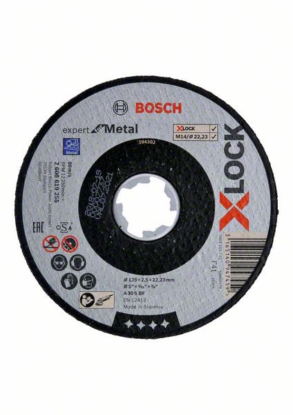 Slipeskive Bosch Expert for Metal; Ø125x2,5 mm
