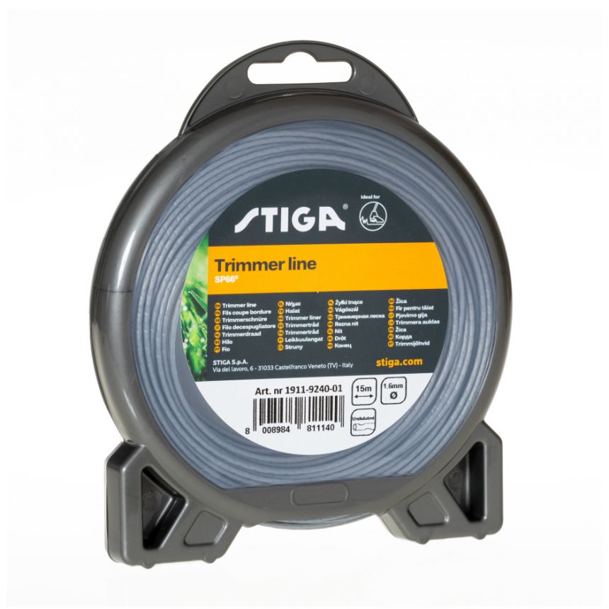 Trimmertråd Stiga SP66; 1,6 mm/15 m