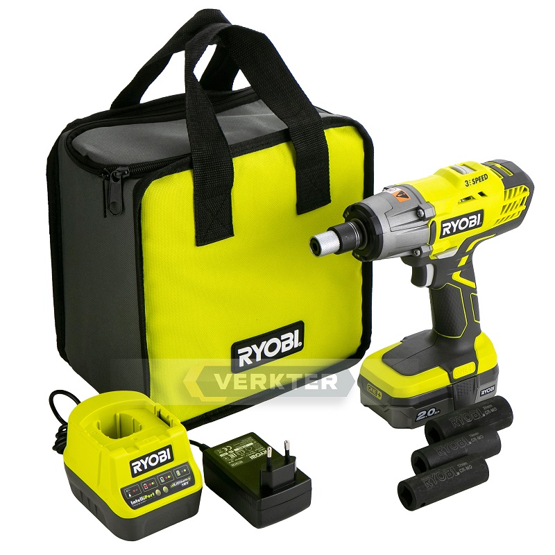 Slagmuttertrekker Ryobi R18IW3-120S; 18 V; 1x2,0 Ah batt.