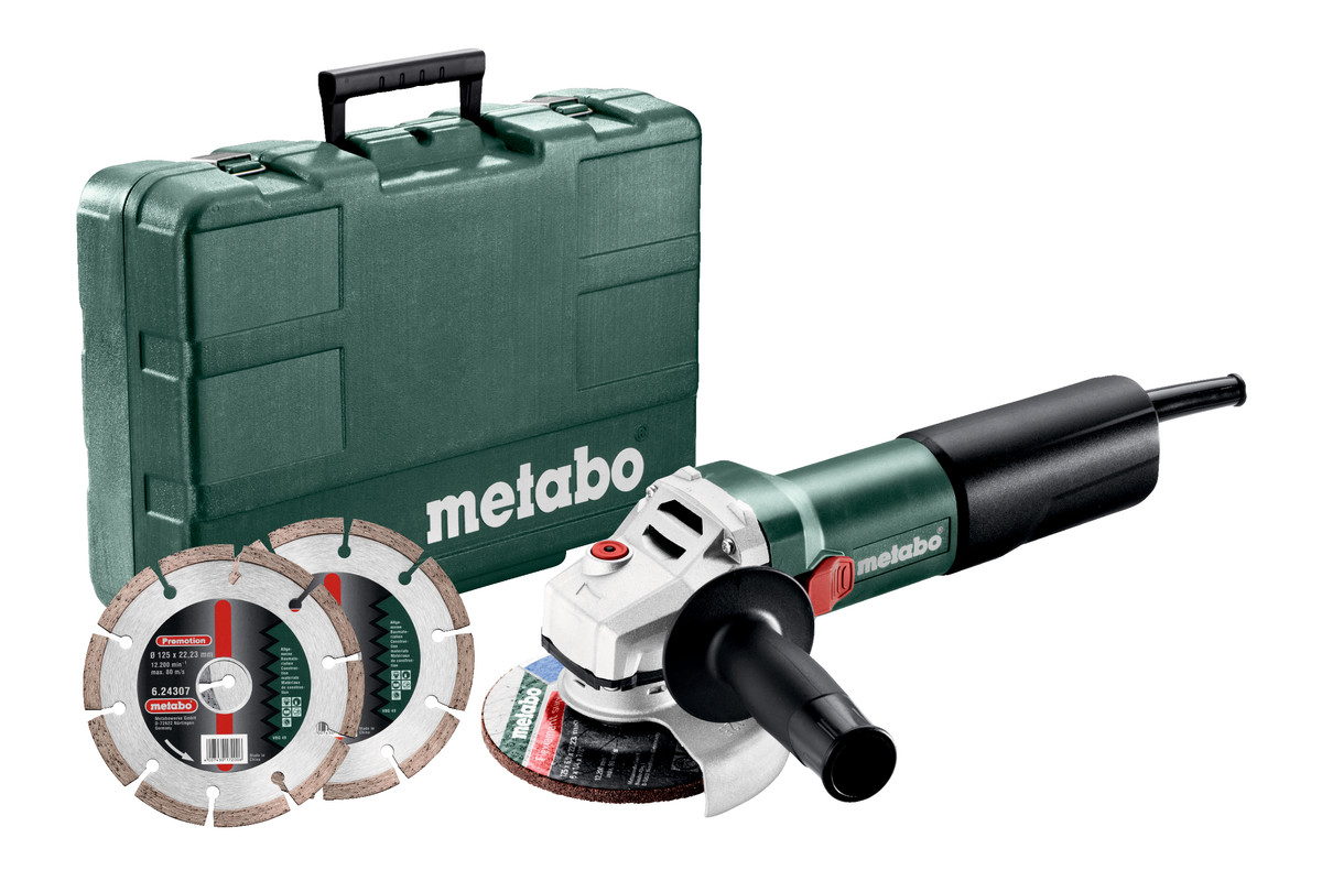 Vinkelsliper Metabo WQ 1100-125 Set + tilbehør