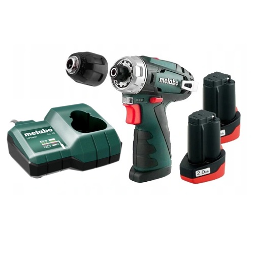 Skrutrekker/bor Metabo PowerMaxx BS Basic; 12 V; 2x2,0 Ah batt.