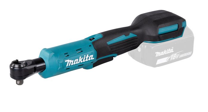 Batteridrevet vinkelskrutrekker Makita DWR180Z; 47,5 Nm; 1/4''; 3/8''; 18 V (uten batteri og lader)