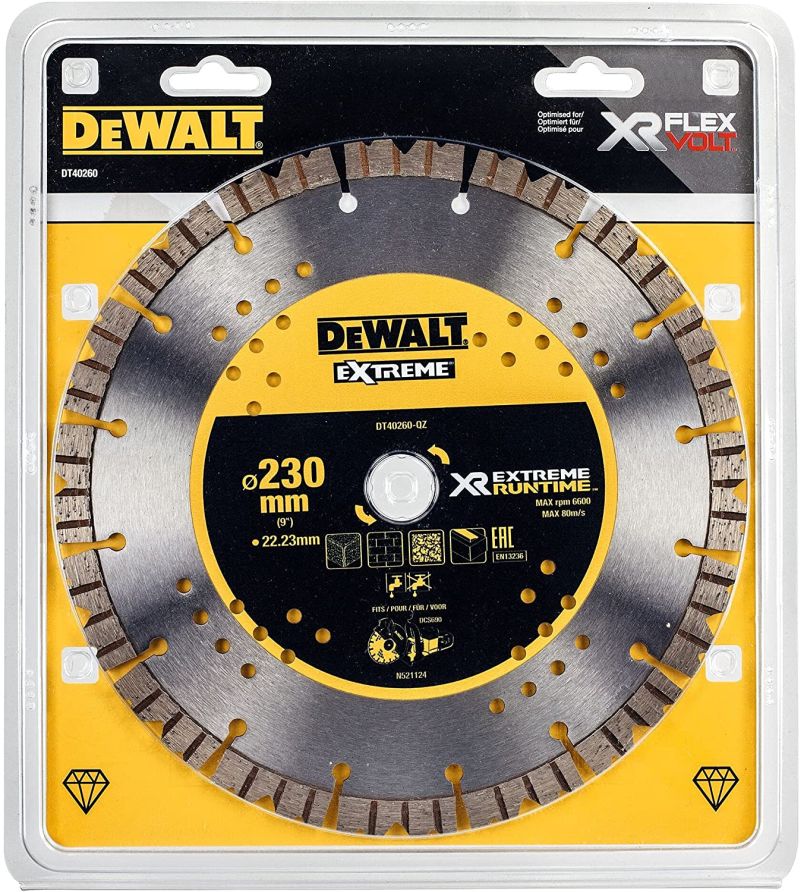 Diamantkappeskive DeWalt DT40260-QZ; 230x22,23x3 mm