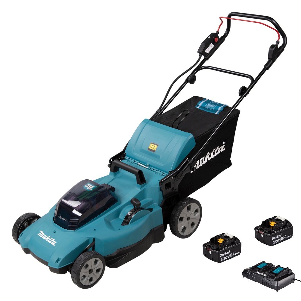 Gressklipper Makita DLM538PG2; 2x18 V; 2x6,0 Ah batt.
