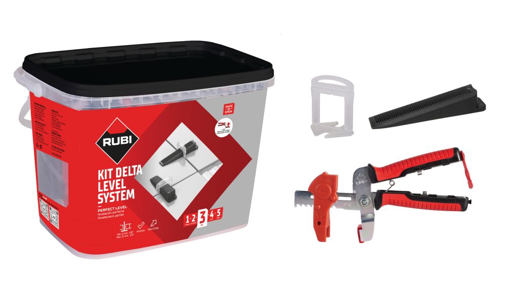 Nivelleringssett Rubi DELTA LEVEL SYSTEM; 3-12 mm; 2 mm; 100 stk