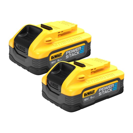 Batteri DeWalt Powerstack DCBP518H2; 18 V; 5,0 Ah; Li-ion; 2 stk