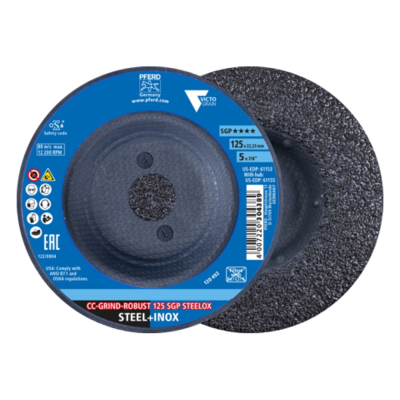 Slipeskive Pferd CC-Grind-Robust 125 SGP Steelox