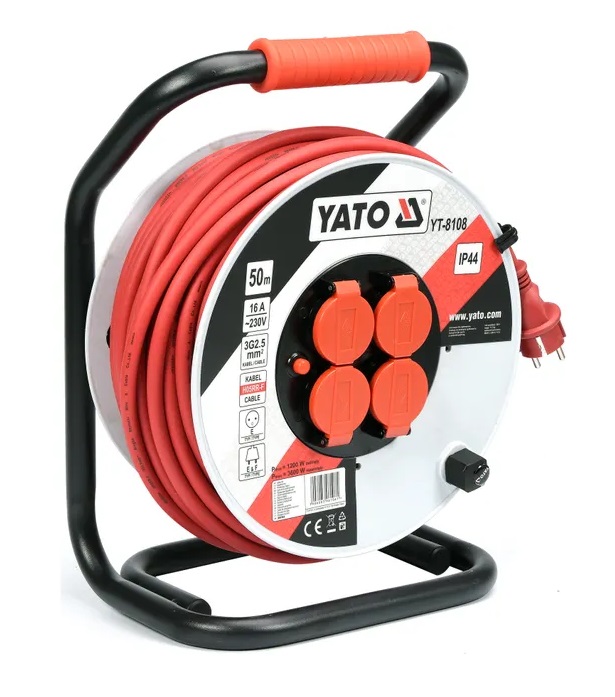 Kabeltrommel Yato YT-8108; 50 m; 3x2,5 mm²