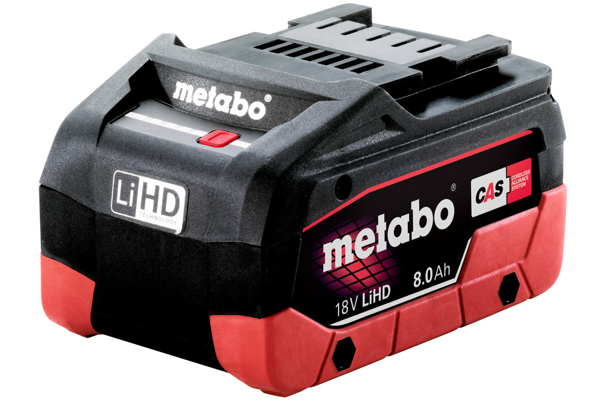 Batteri Metabo; 18 V; 8,0 Ah; LiHD