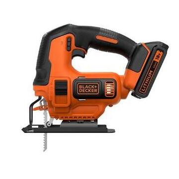 Batteridrevet stikksag Black & Decker BDCJS18-QW; 18 V; 1x1,5 Ah batt.