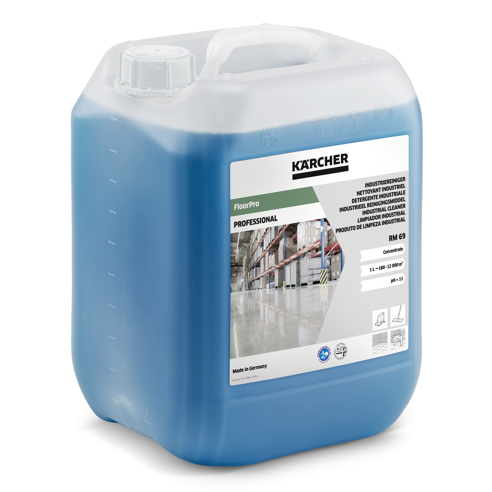 Rengjøringsmiddel for gulv Karcher RM 69; 10 l