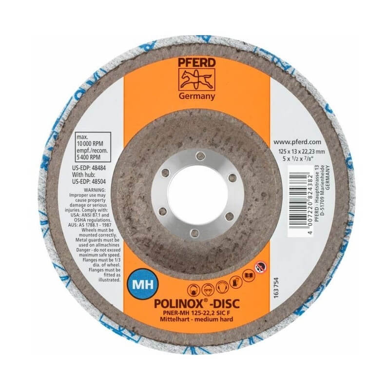 Polérskive Pferd PNER-MH SiC F; 125x12x22,23 mm