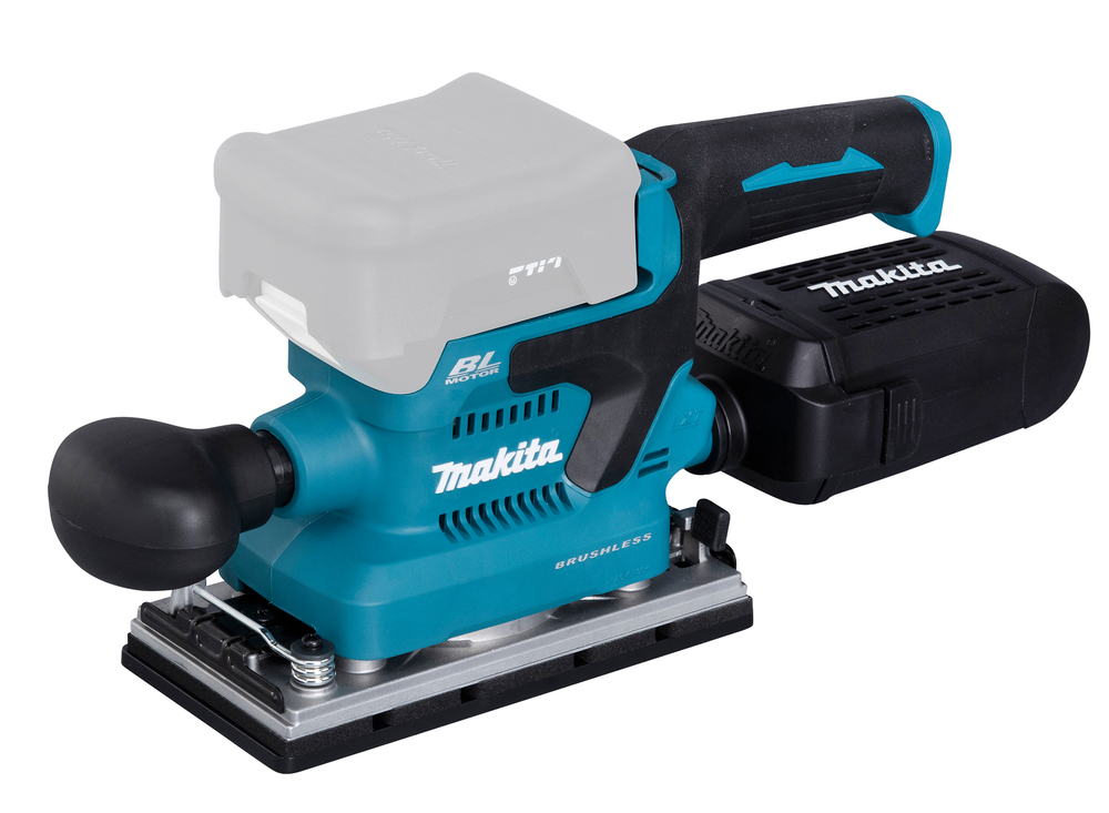 Plansliper Makita DBO381ZU LXT; 18 V (uten batteri og lader)
